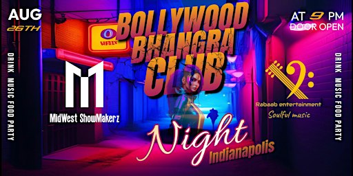 Bollywood Bhangra Club Night promotional artwork